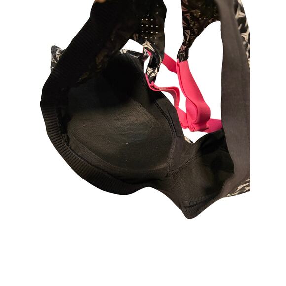 Victoria’s Secret bra black, white, pink straps padded 34C Y2K - Picture 3 of 5